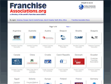 Tablet Screenshot of franchiseassociations.org